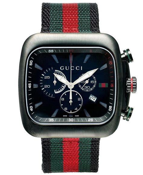 gucci gold mens watch green red circles|discount gucci watches for men.